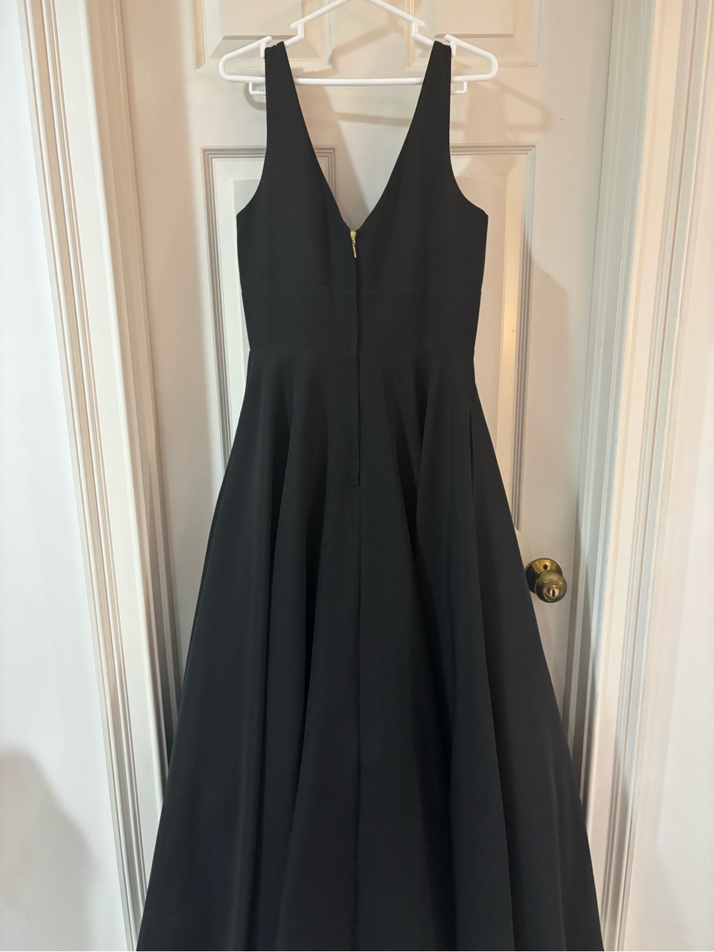 Mac Duggal Black V-Neck A-Line Prom Dress - Picture 2 of 9